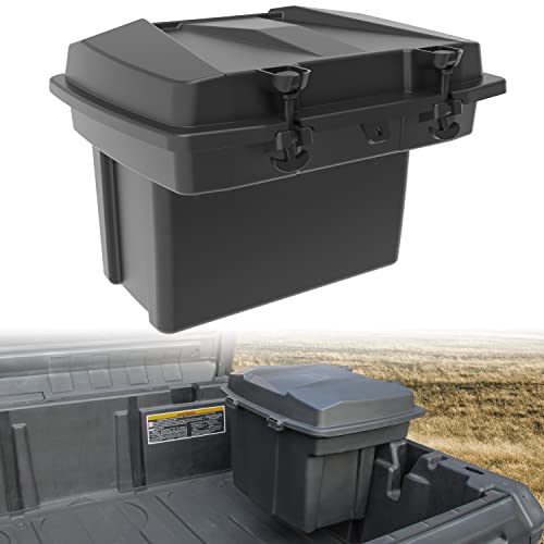 SAUTVS Double Layer Cargo Storage Box for Can-Am Defender/Commander, Removable Rear Cargo Box Bed Trunk Storage Bin for Can Am Defender HD5 HD7 HD8 HD9 HD10 Max/Commander Accessories