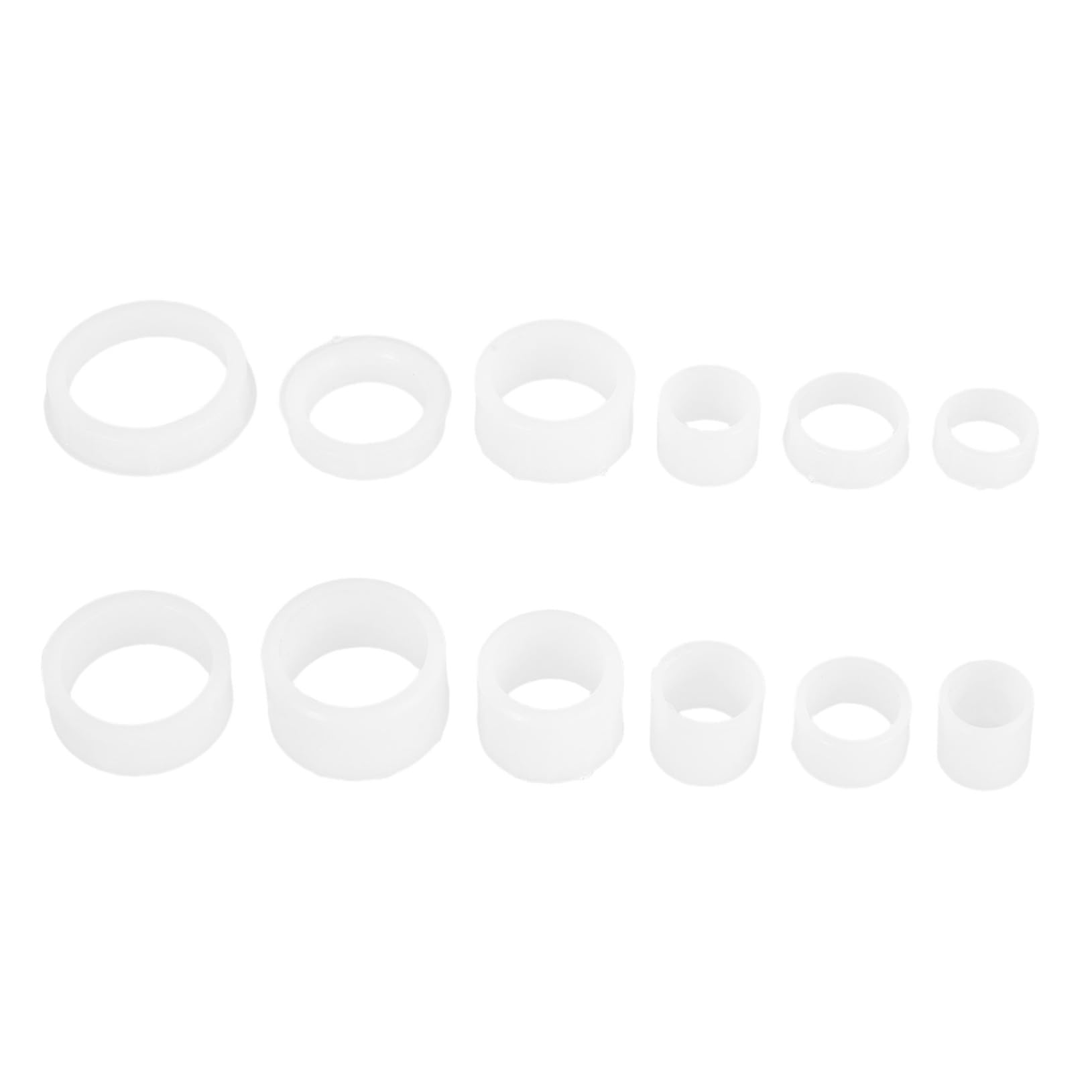 Unomor Grinding Wheel Reducing Bushings 12 Pcs Set for Bench Grinder 7-20mm Diameter Plastic Adapter