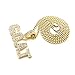 Fashion 21 Hip Hop Style Stone Filled GOAT Pendant Box, Cuban, Rope Chain Necklace (Gold Tone/Cuban Chain, 24)
