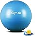 Glymnis Ballon de Fitness Ballon de Gymnastique 55cm 65cm 75cm Balle d’Exercice Antidérapant Maximale jusqu'à 300 kg pour Pilates Yoga Gym (Bleu, 75cm)