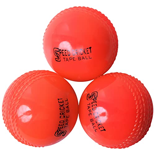 Bola de críquet de viento para entrenamiento y entrenamiento y práctica 3 bolas (naranja) Cover