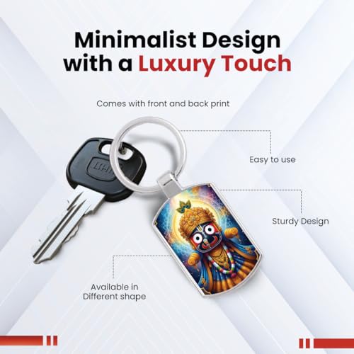 Image of Stylish Metal Keychains with Permanent Glossy Print - Inspirational Quotes & Spiritual Designs - Perfect Key chains for loved ones, Personal Use, Gifts & Return Gifts
