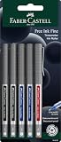 Faber-Castell - Tintenroller Set Free Ink Fine, 5 Stück