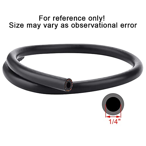 Alonegoer 10 Feet 1/4"Id Fuel Line Hose For Kawasaki Kohler Briggs & Stratton Ezgo Mowers Small Engines Scooter Golf Cart Blowers With 20Pcs 1/2 Fuel Line Clamps #TOP3