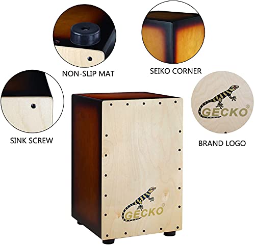 Cajon Box Drum-Wooden Percussion Box Musical Instrument Bass Drum Box Acoustic Box Drum Beat Box