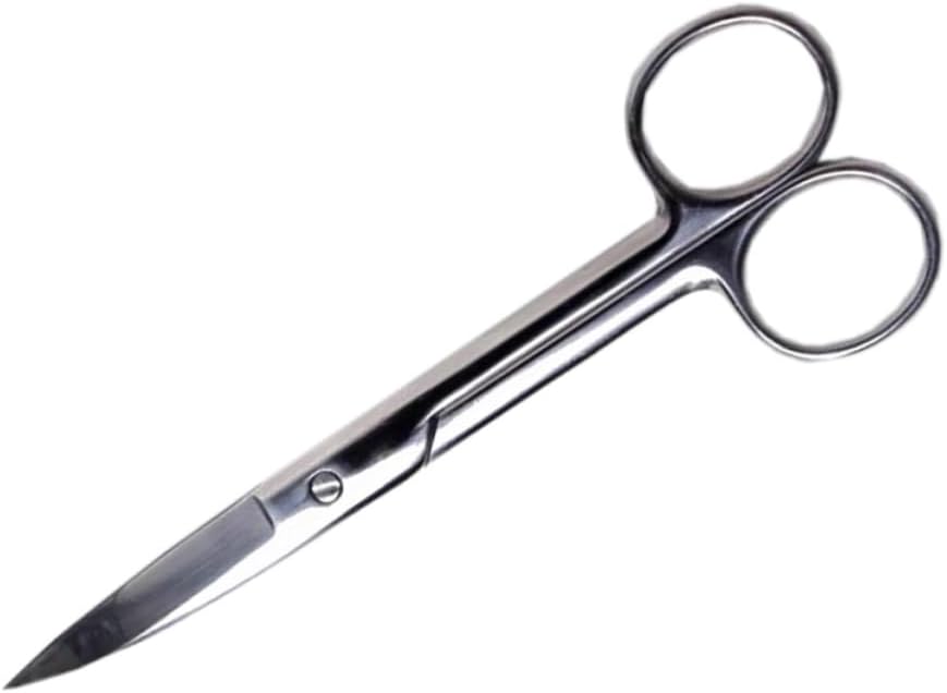 NOLITOY 2pcs Stainless Steel Curved Makeup Eyebrow Scissors for Precision Cutting Portable Beauty Tool for Tape and Eyebrow Grooming Pvc Package