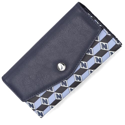 Image of Nautica Money Manager Womens Slim RFID Blocking Wallet, Small Bifold Credit Card Holder with Zipper Coin Pocket and ID Window