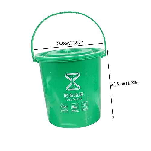Caneca de basura para cocina con tapa y asa PRETYZOOM miniatura 2