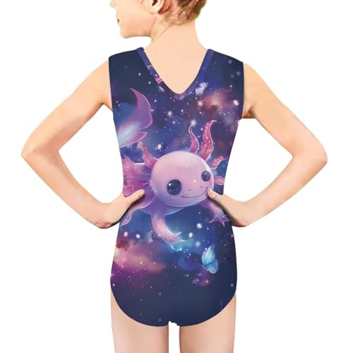Image of Biyejit Girls Leotards Dance Sport Wear Gymnastics One-Piece Swimwear for Kids 3-14 Years