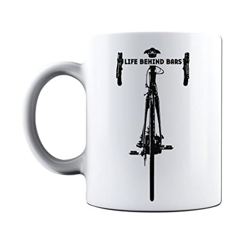 Bang Tidy Clothing Printed Mug and Coffee Cups Life Behind Bars Road Cycling Funny Mugs Novelty Gift Idea Cover