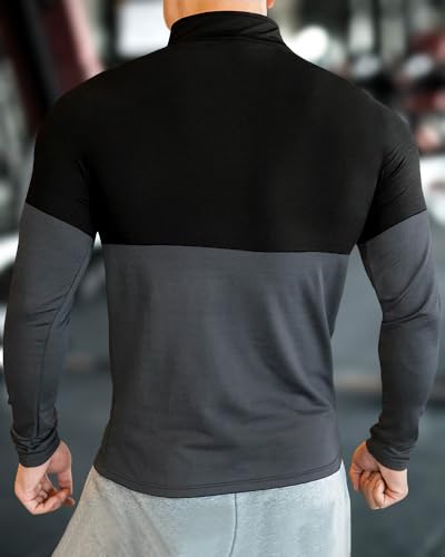 Image of Noble Monk Men's Active wear Regular Fit T Shirt |Full Sleeves |Casual T-Shirt for Men