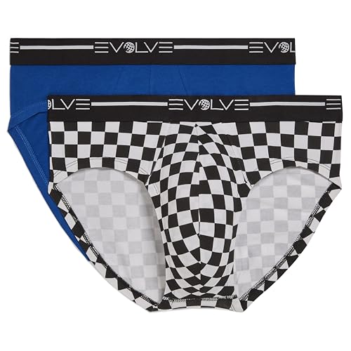 Evolve Men's Cotton Stretch No Show Brief Underwear Multipack