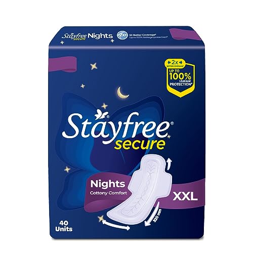 Stayfree Secure Nights XXL | 40 Pads| Cottony Soft Sanitary Pads ...