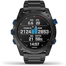 حزمة Garmin Descent Mk2i / Descent T1 ، كمبيوتر غوص صغير الحجم على شكل ساعة مع تكامل الهواء ، تدريب متعدد الرياضات / ميزات ذكية ، رمادي تيتانيوم. 010-02132-02