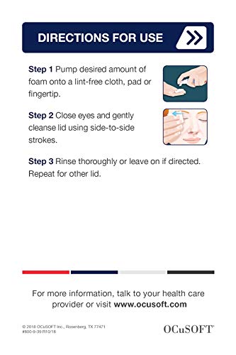 OCuSOFT-Lid-Scrub-Plus-Platinum-Foaming-Eyelid-Cleanser-50-Milliters-Extra-Strength-Cleanser-for-Irritated-Eyelids-Associated-with-Blepharitis-Dry-Eye-Meibomian-Gland-Dysfunction-MGD OCuSOFT Lid Scrub PLUS Platinum Extra Strength Foaming Eyelid Cleanser - Leave-On Eyelid & Eyelash Cleanser with Phytosphingosine to Remove Oil, Dirt & Makeup -1.68 fl oz