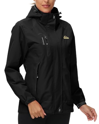 TBMPOY レディースマウンテンパーカー ブラック-02 M