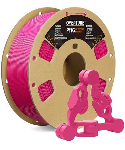 OVERTURE PETG Filament 1.75mm, 3D Printer Filament, 1kg Filament (2.2lbs),...