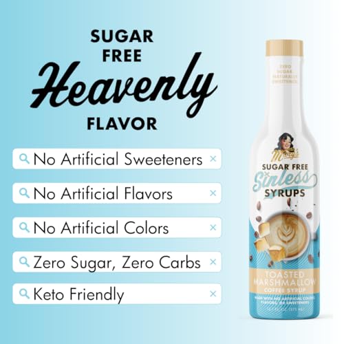 Sugar Free Toasted Marshmallow Sinless Syrup - Stevia Based, No Sugar Alcohols Or Sucralose, No Artificial Sweeteners, Natural Ingredients, Coffee Tea Cocoa Dessert thumb #2