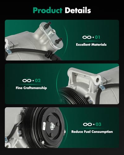 Image of SCITOO AC Compressor for Buick for Verano 2.4L 2012-2017 | Fast Cooling, Ultra Low Noise (≤72 dB) Air Conditioner Compressor for Summer, with Clutch, 157273 158273 14-22239C