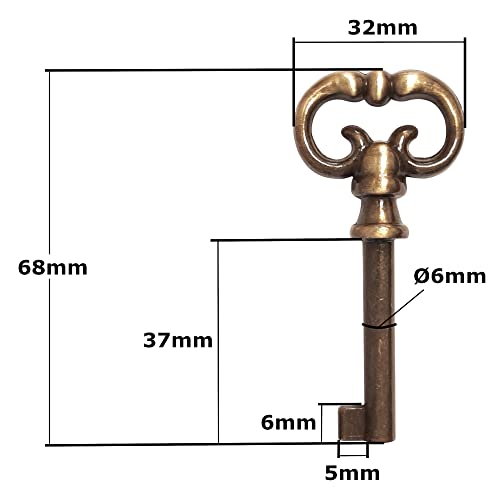 cyclingcolors Möbelschlüssel Schlüsselschild Schlüsselreide Schrankschlüssel Zierschlüssel (schlüssel frosch-vermessingt)