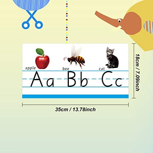Miniatura 2 de Zonon Juego de tablones de anuncios del alfabeto, manuscrito ABC, decoración de pared para preescolar, jardín de infantes, aula, sala de juegos,