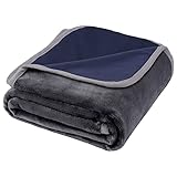 PETTOM Manta de Perro Impermeable para Sofa, Mantas Termicas&Refrigerante Perros Gatos Doble Cara (S-100*75cm, Azul)