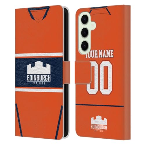 Coque Samsung S25+ Edinburgh Rugby portefeuille en cuir avec support vidéo