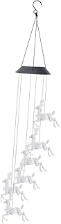 SECFOU Carrilhão De Vento Pendurado Luz De Mudança De Cor Carrilhões Luz De Mudança De Luz Carrilhão De Vento Veado Lâmpada De Sino De Vento LED Lâmpada De Sino De Vento Luz De Sino De