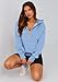 PRETTYGARDEN Women's 2026 Fall Hooded Sweatshirts Long Sleeve Half Zip Cropped Hoodies Pullover Winter Fashion Clothes (Sky Blue,Large)