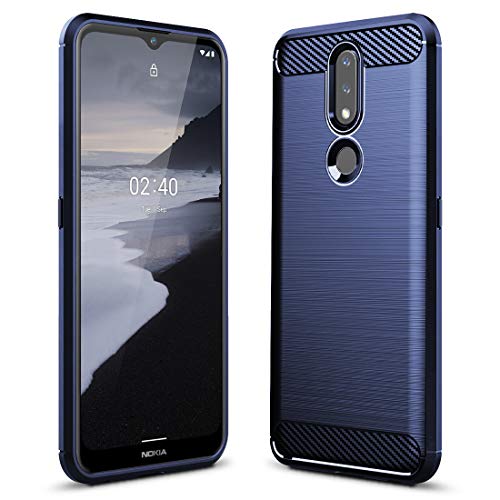 Sucnakp for Nokia 2.4 Case TPU Shock Absorption Technology Raised Bezels Protective for Nokia 2.4ï¼ˆTPU Blueï¼‰