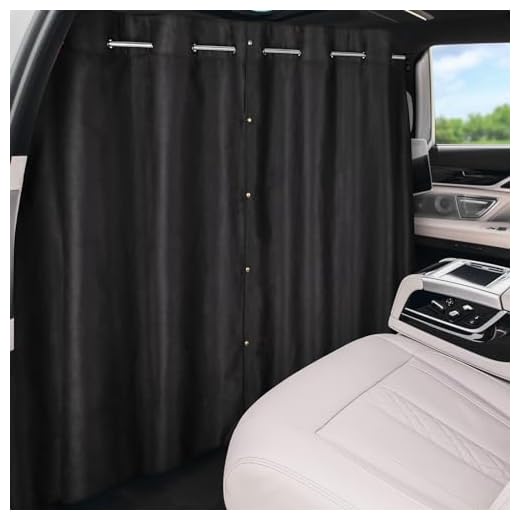 ZATOOTO Car Divider Curtain, Blackout Car Curtains with Pole for Backseat, Adjustable Length for Most Vehicles, Sedan, Vans, SUVs (5.91ft * 4.14ft)