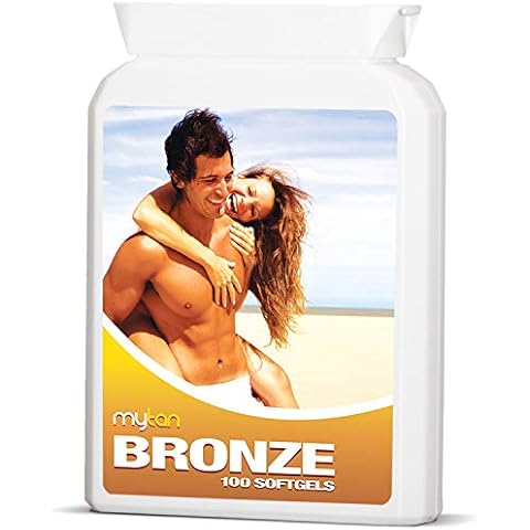 MyTan Bronze Tanning Pills | 100 Softgels | Sunless Tan Supplement | with Astaxanthin Lutein Lycopene and More | Over 7-Week Supply Cover