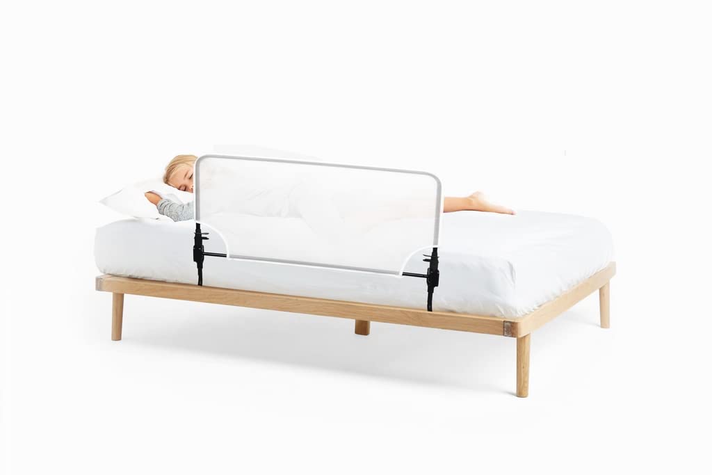 Agubugu Baby - Desensiz Beyaz Fileli Katlanabilir Yatak Bariyeri 90cm