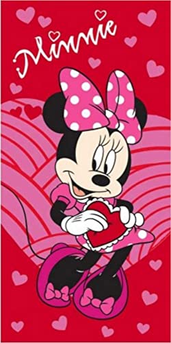 arlis Drap de Plage Minnie Disney ou Serviette de Bain Minnie Disney 70 X 140 Cm en Coton...