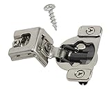 DTC 1-1/4' Overlay Soft Close 105 Degree 2 Cam Press in Face Frame Concealed Cabinet Hinge 6-Way...