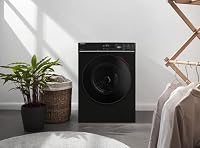 SHARP ES-PRO214BA-DE Waschmaschine (12 kg, EEK A-20%, 1400 U/min.), (WiFi, Inverter Motor, Dampf, AquaStop), Schwarz – Ansicht 3