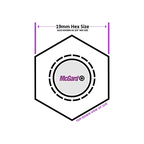 McGard Kegelsitz Radschloss Chrom (M12 x 1,5 Gewindegröße) - 5 Stück, 5 Schlösser, 1 Schlüssel 24537
