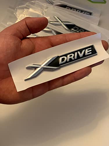 CARCESORIOS & RECAMBIOS IgorM88 Emblema Del Maletero xdrive, Old XDRIVE X1 X3 X4 X5 X6 X7, Aluminium, Silver, Universal, Car, Truck, SUV, Chrome, Side, Vehicle Emblem