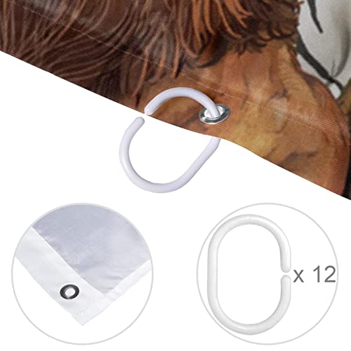 Rideau de douche imperméable 152 x 183 cm lavable en machine - 5