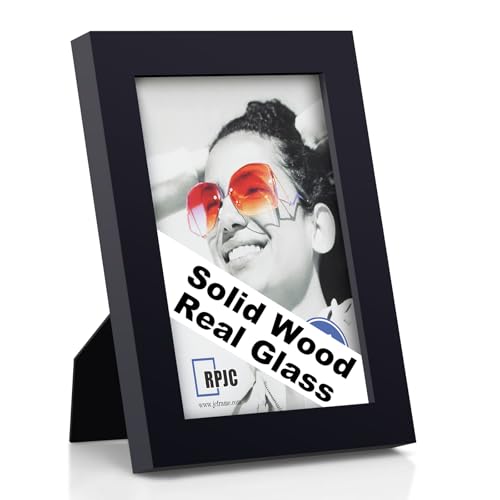 RPJC 5x7 Picture Frames Made of Solid Wood High Definition Glass for Table Top Display and Wall...