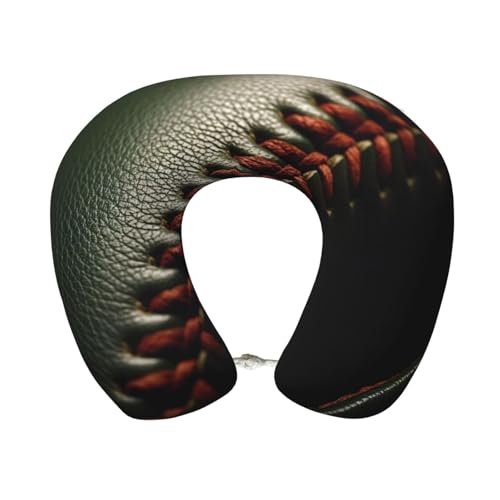 Almohada de viaje negro de espuma viscoelástica ajustable miniatura 1