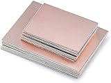 20 Stk Kupferbeschichtet PCB Leiterplatte Doppelseitiges Kupfer Plattiert und Einzelne Seiten Plate Platine Glasfaser 1,5 mm Dicke für Industrielles Lötmittel Wartung DIY