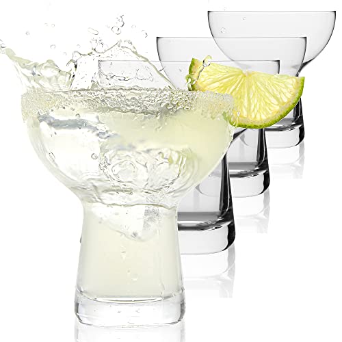 Sipour Margarita Stiellose Gläser 4er-Set 415ml - bruchsicher & elegantes Design - Cocktailgläser Cocktailglas Margaritagläser Margaritaglas Longdrinkgläser Partygläser - Barkeeper-Set Bar-Zubehör Cover