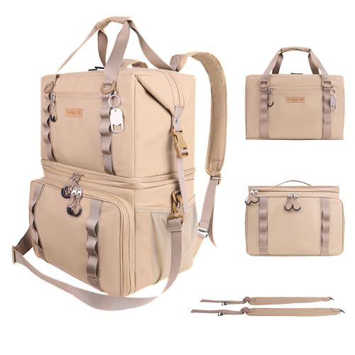 Leopard Print Rose Gold Insulated Cooler Backpack - 30L Waterproof Leakproof Beach Picnic Lunch Bag For Camping - View #8