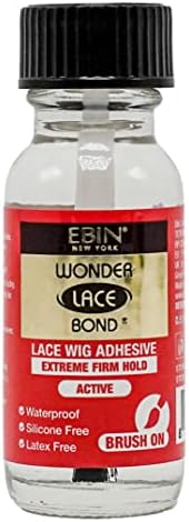 EBIN NEW YORK Wonder Lace Clear Bond Extreme Frim Hold 0.5oz - No Residue Improved Formula Easy to Apply Fast Drying Waterproof Latex Free Perspiration Resistant