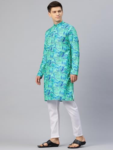 Image of Luxrio Kurta Set for Men Cotton Blend Kurta with Pyjama Set Ethnic Set