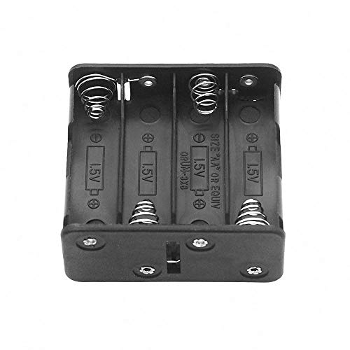 2 stuks 8 × 1,5 V AA zwart batterijhouder behuizing case kunststof batterij-opbergdoos met batterijaansluiting kabel… - Afbeelding 4
