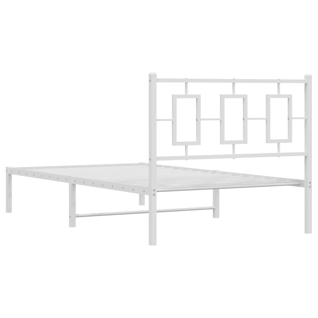 Fotelik dziecięcy z metalowym zagłówkiem, biały, 100 x 190 cm