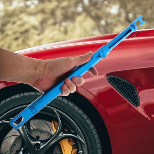 Kit de varilla de elevación de capó de aluminio azul para un soporte estable automotriz 5
