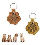 サムコス ペット 遺毛入れ 2個入り 遺毛 ケース メモリアル 肉球のカタチ 写真入れ 猫 犬 小動物 持ち歩き キーホルダー (A)